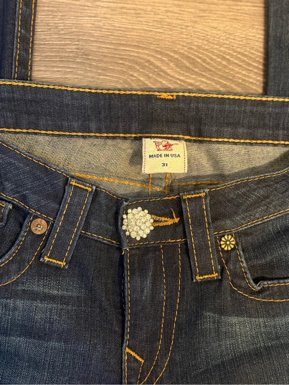 Vintage Y2K Women’s True Religion Flared Jeans - Made In USA Size 31 - Picture 2 of 9